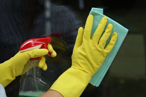 Deep cleaning services for a business facility interior