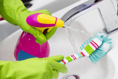Professional deep cleaning in a bright living space